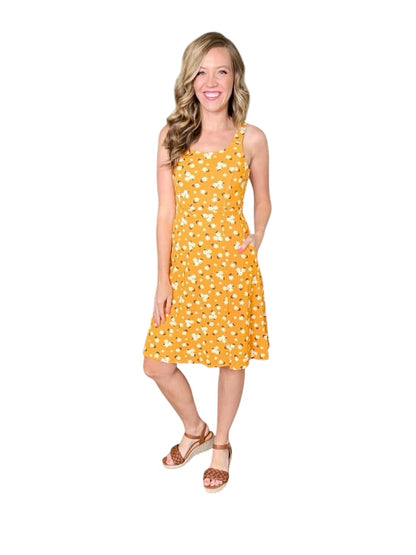 Navy - Yellow White Floral