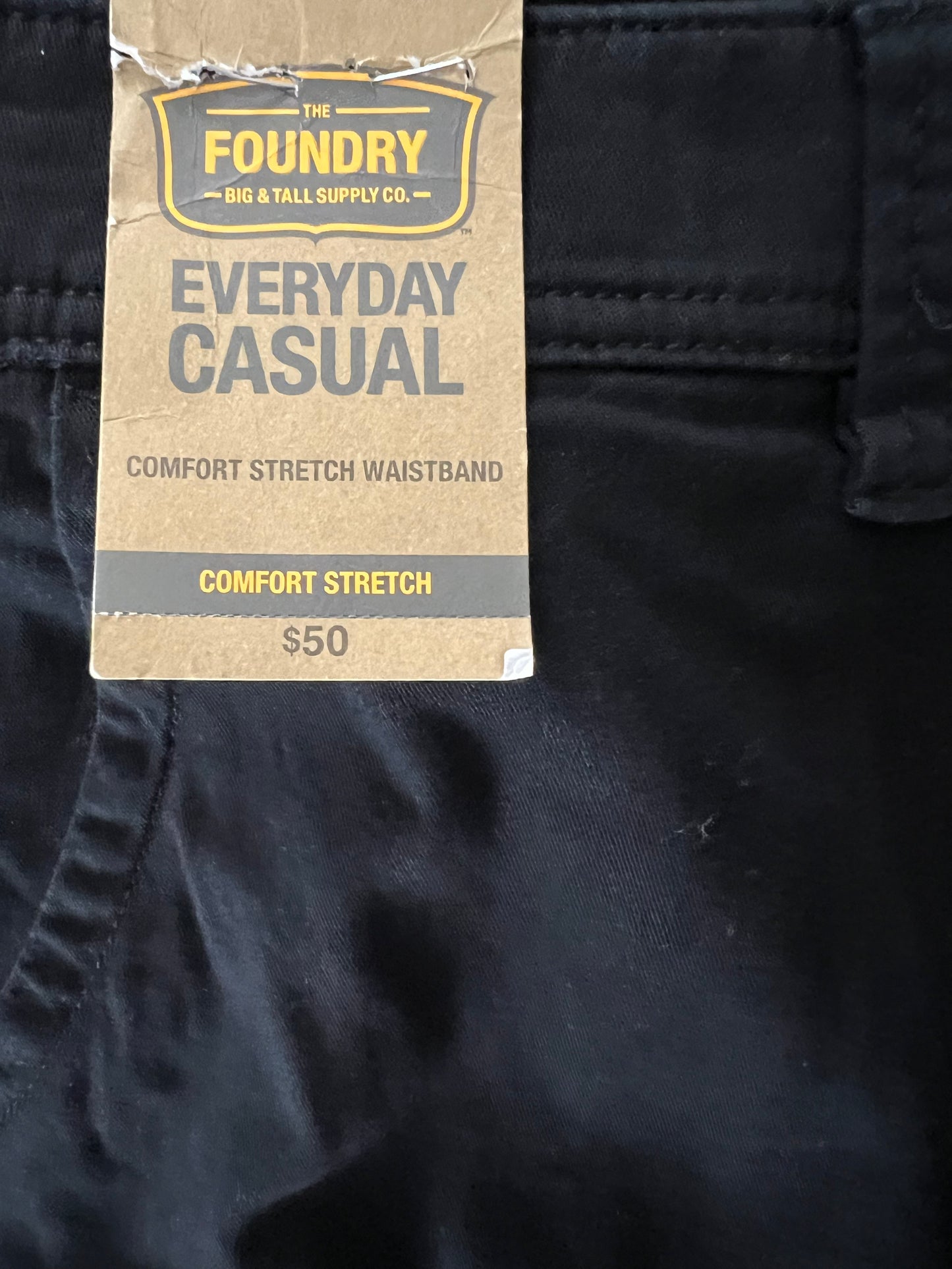 The Foundry Big and Tall - Men’s Black Cargo Shorts