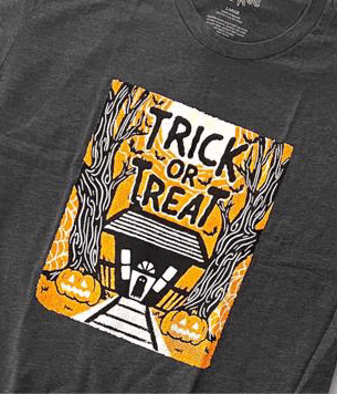 Halloween Rocker Tee - Trick or Treat House Graphic