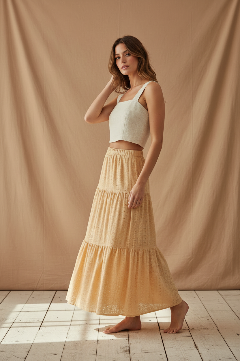 Poppy Maxi Skirt - Golden Yellow