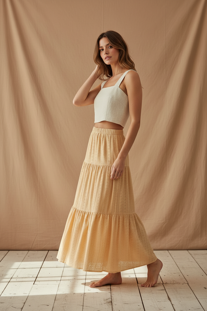 Poppy Maxi Skirt - Golden Yellow
