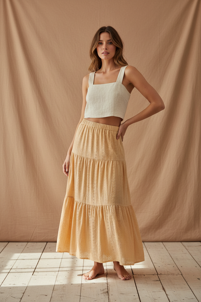Poppy Maxi Skirt - Golden Yellow