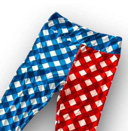 Leggings - Red White Blue Check