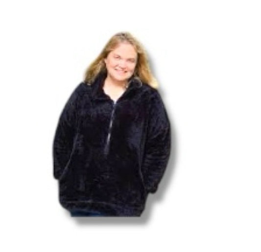 Nancy - Solid Black Velveteen