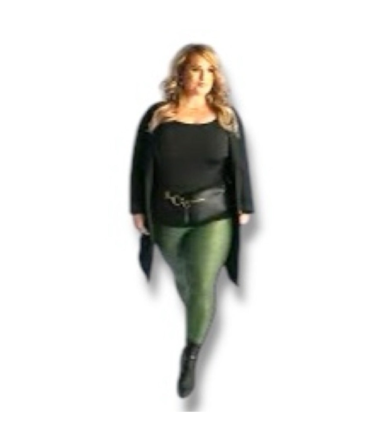 Solid green, faux, leather leggings by LuLaRoe ￼