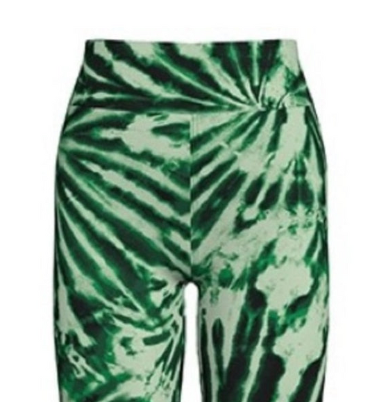 Leggings - Black Green Tie Dye