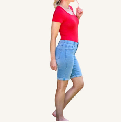 Bermuda Denim Shorts - Light Lotus Wash