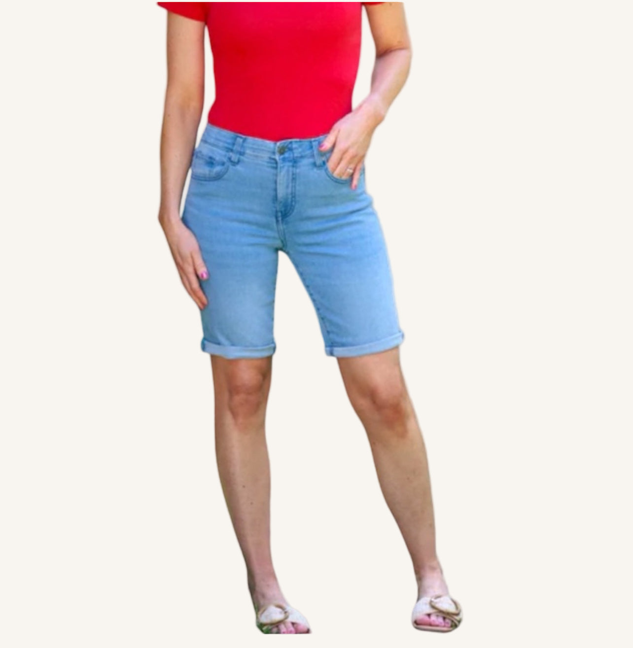 Bermuda Denim Shorts - Light Lotus Wash