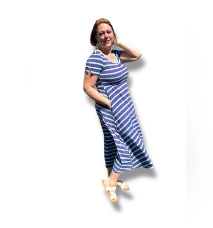 Riley - Purple Teal Stripe
