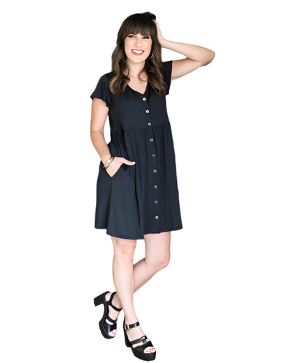 Heidi - Solid Black Rayon