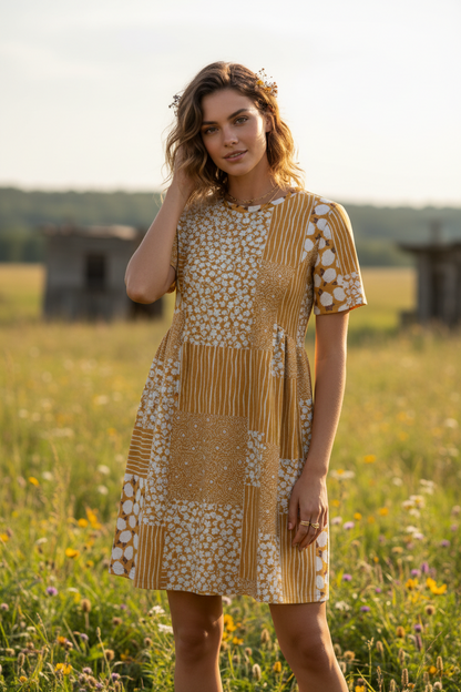 Monica - Yellow White Boho Floral