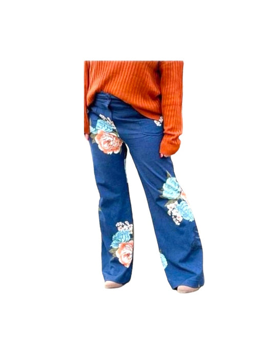 Emery - Blue Orange Large Floral