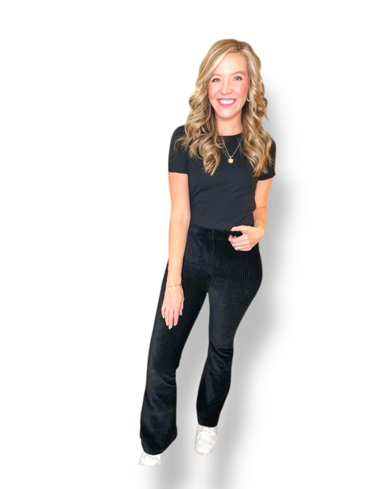 Kylie - Solid Black Stretch Cord
