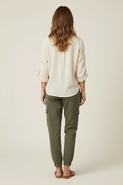 Patch Pocket Pant - Solid Olive