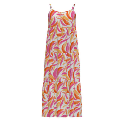 Resort Carina - White Pink Orange Asbtract Print