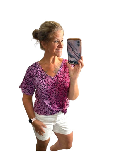 Christy T - Fuchsia Black Gradient Texture