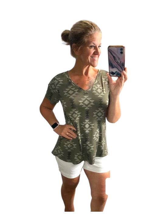 Christy T - Olive Aztec