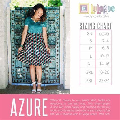 Azure A-Line Skirt - Teal Polka Dot