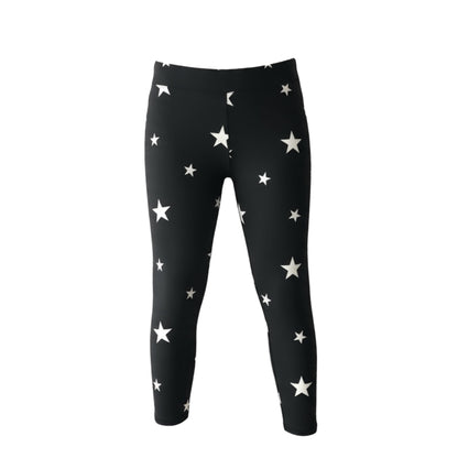Leggings - Black White Stars