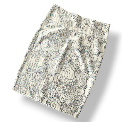 Cassie Pencil Skirt - White Iridescent Paisley