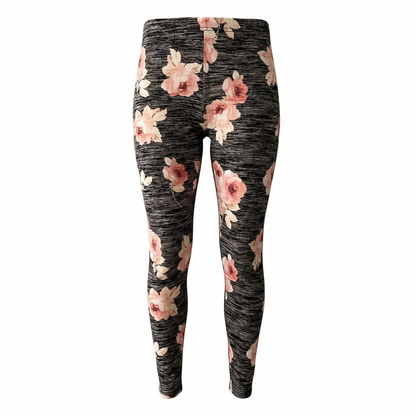 Leggings - Pink and Gray Floral