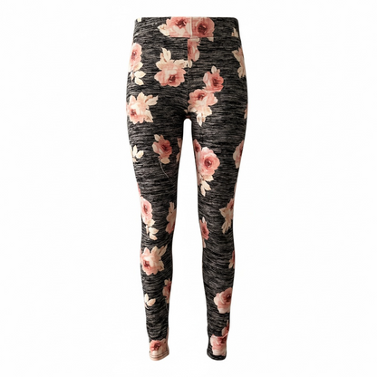 Leggings - Pink and Gray Floral