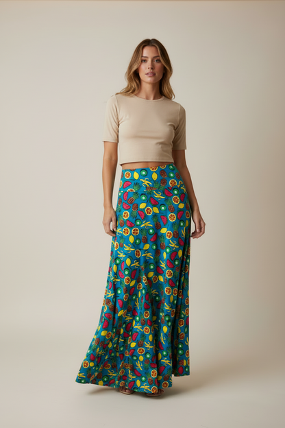 Vintage LuLaRoe Maxi Skirt - Fruit