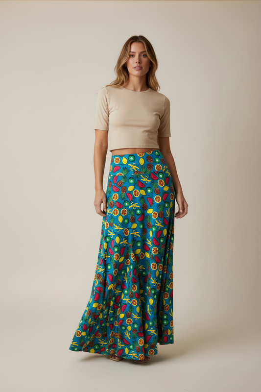 Vintage LuLaRoe Maxi Skirt - Fruit