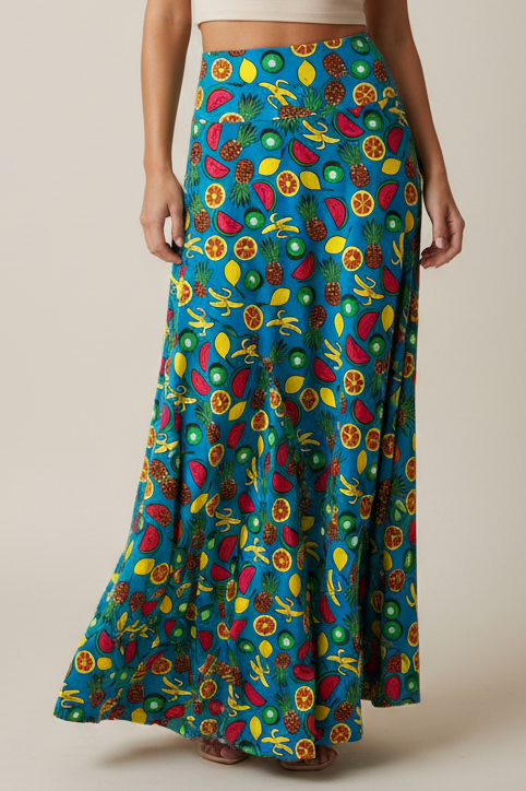 Vintage LuLaRoe Maxi Skirt - Fruit