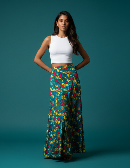 Vintage LuLaRoe Maxi Skirt - Fruit
