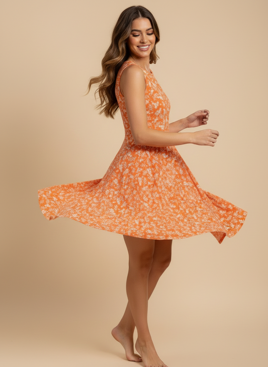 Nicki - Orange Floral