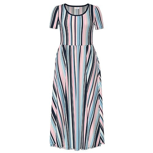 Riley - Blue Pink Vertical Stripe
