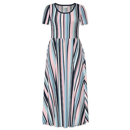 Riley - Blue Pink Vertical Stripe