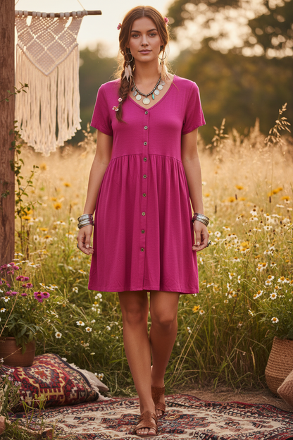 Heidi - Solid Festival Fuchsia