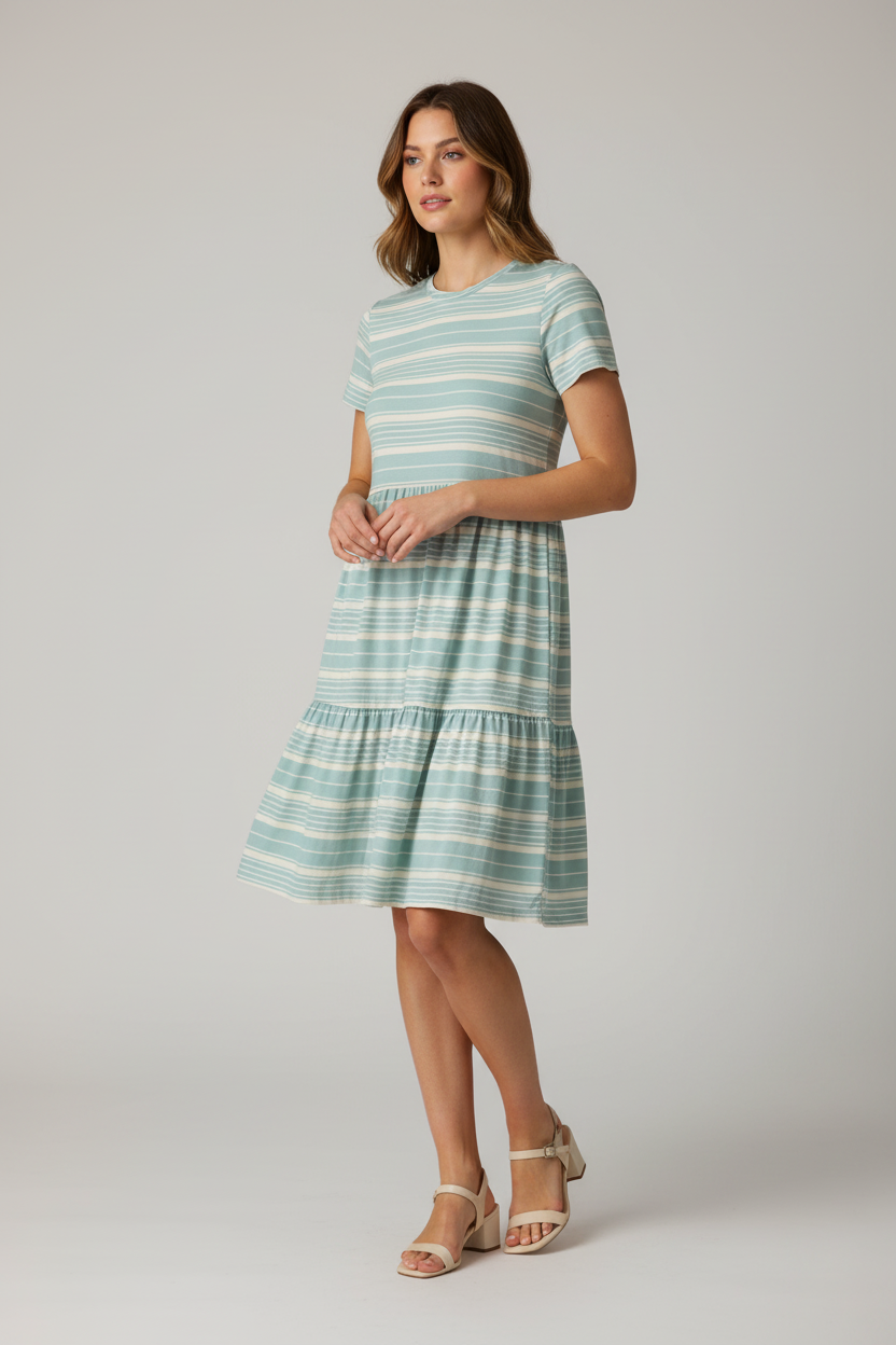 Ariel - Blue White Stripe