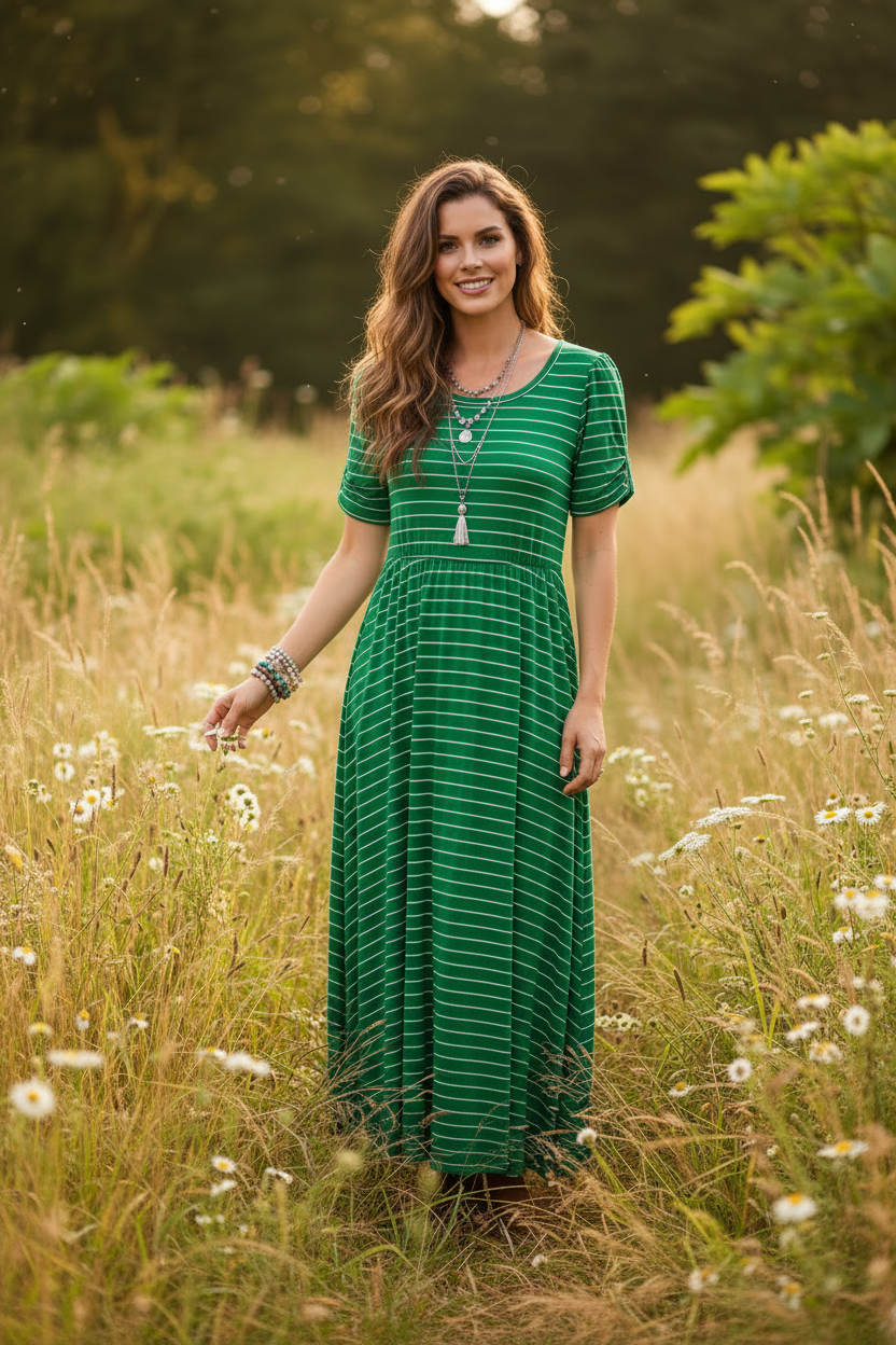 Riley - Green Stripe