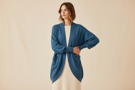 Kennedy Cardigan - Solid Moonlit Ocean Blue