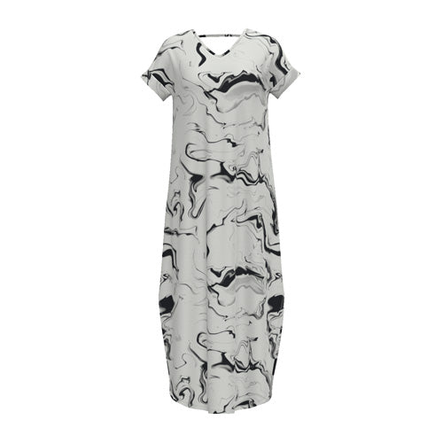 Macy - White Black Marble