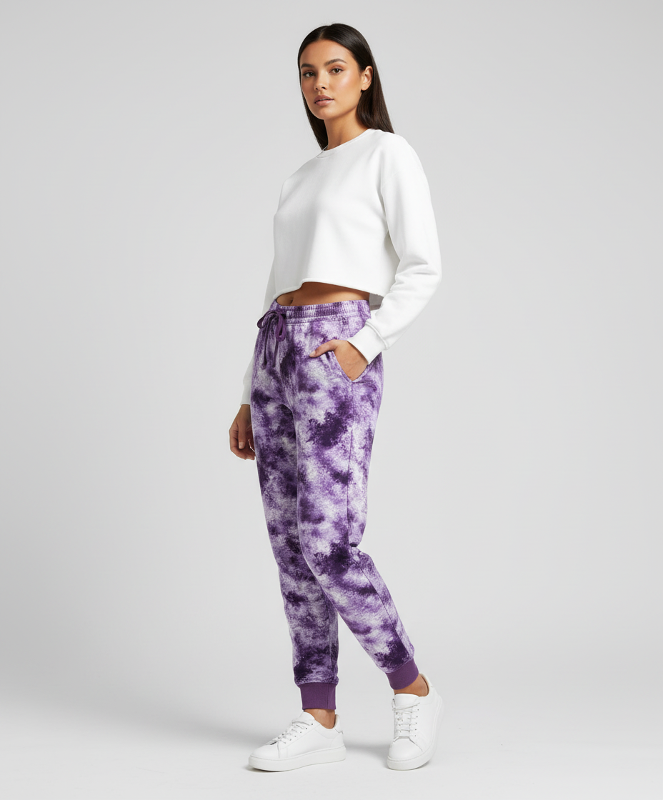 Jax Joggers - Purple White Wash