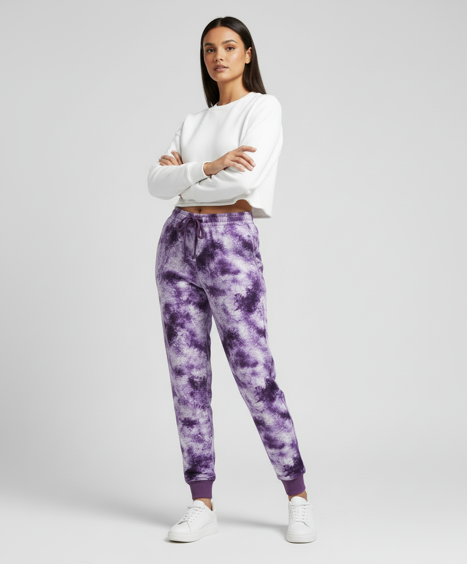 Jax Joggers - Purple White Wash