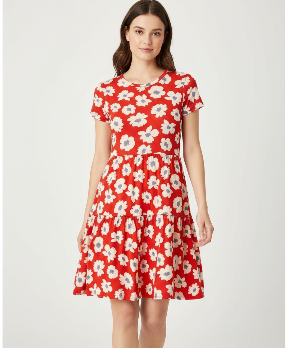 Ariel - Red Ivory Large Floral