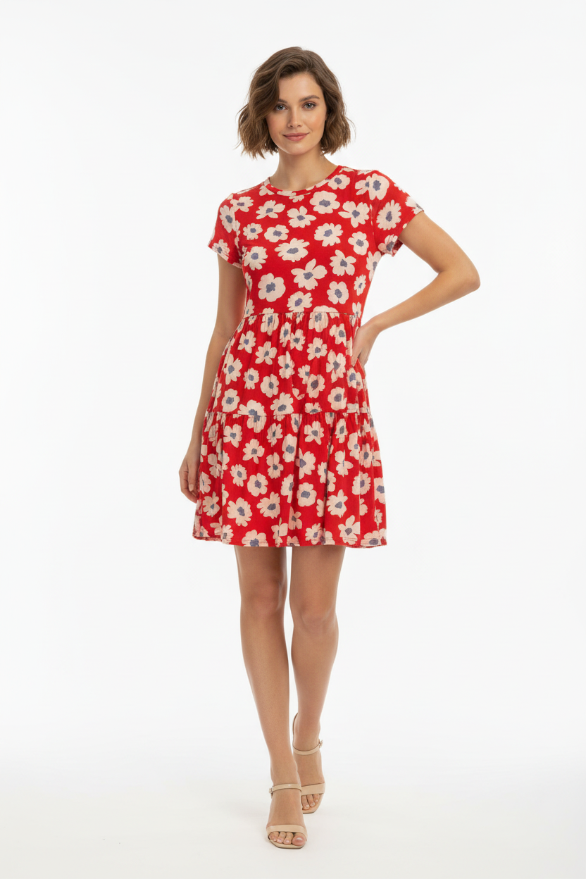 Ariel - Red Ivory Large Floral