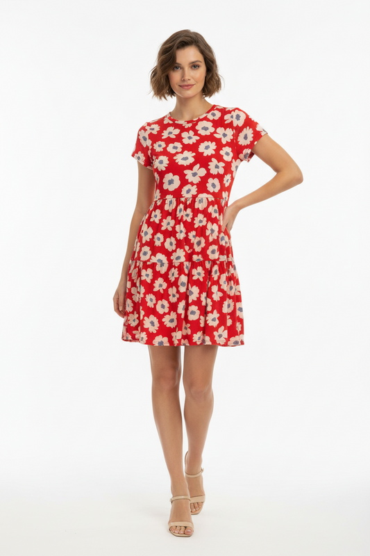 Ariel - Red Ivory Large Floral