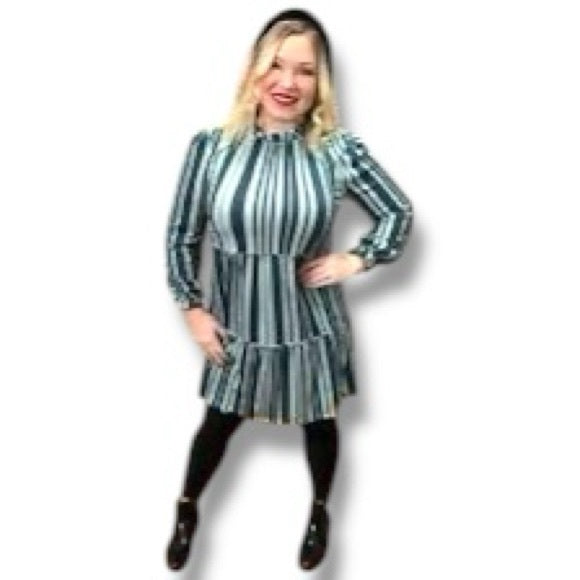 Annabelle - Green Vertical Stripe