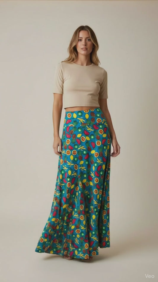 Vintage LuLaRoe Maxi Skirt - Fruit