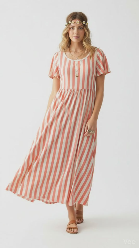 Riley - Pink Candy Stripe