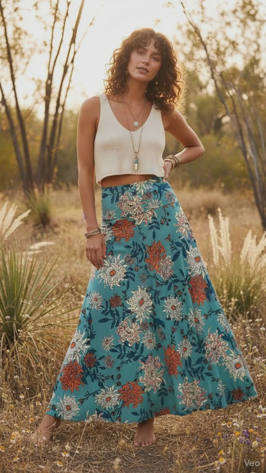 Vintage LuLaRoe Maxi Skirt - Asters