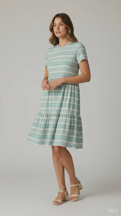 Ariel - Blue White Stripe