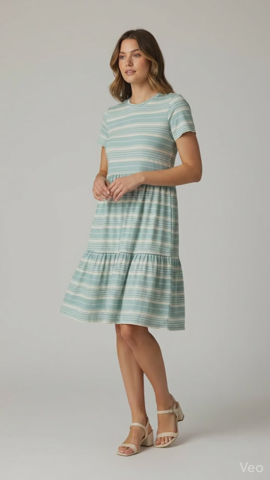 Ariel - Blue White Stripe