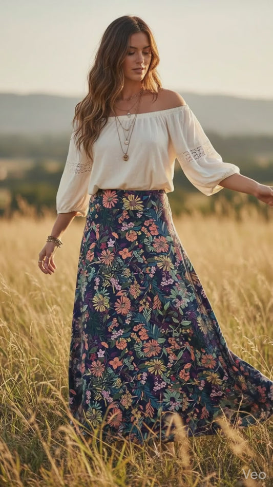 Vintage LuLaRoe Maxi Skirt - Multi Floral